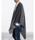 Poncho In Fading Pied De Poule Pattern