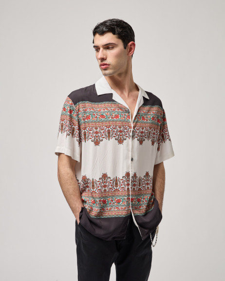 Camicia manica corta con stampa