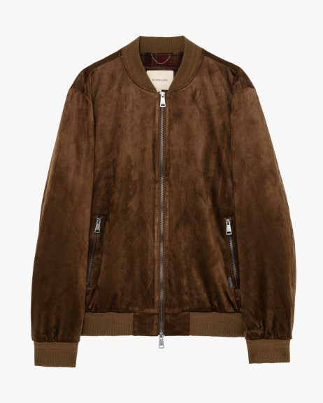 Giubbotto bomber effetto camoscio Gianni Lupo