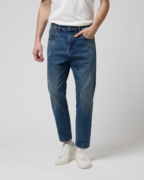 Jeans MIKE carrot cropped fit con graffi Gianni Lupo