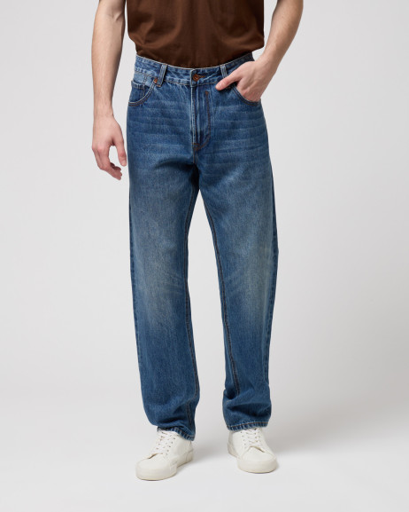 Jeans ALEX straight fit vintage wash con strappi Gianni Lupo