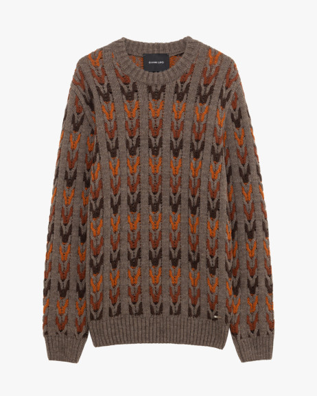 Multicolour open-knit sweater Gianni Lupo
