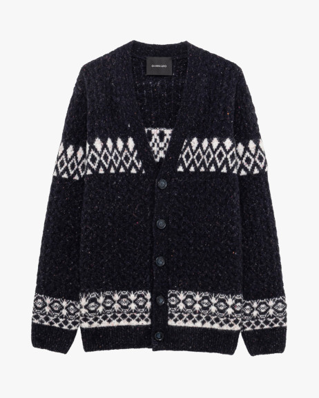Cardigan with jacquard pattern Gianni Lupo