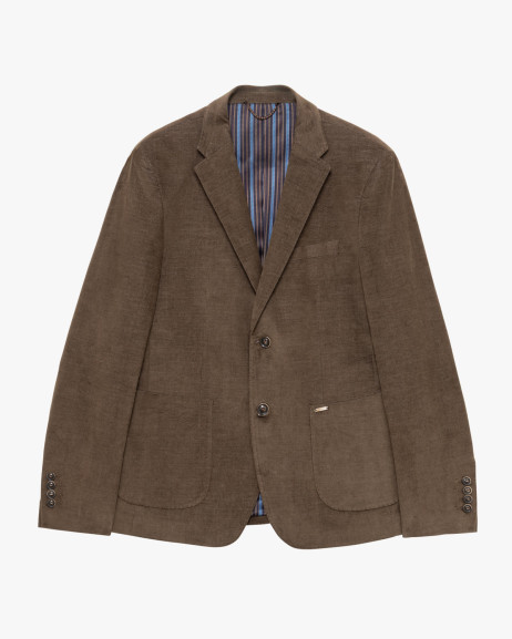 Brown blazer with patch pockets Gianni Lupo