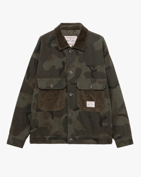 Camouflage jacket with corduroy details Gianni Lupo