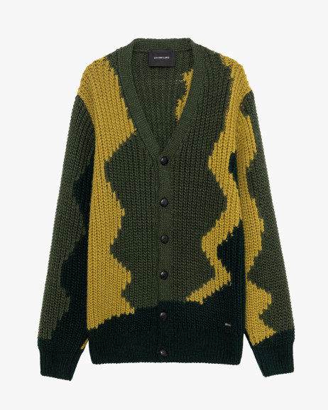 Cardigan in maglia con motivo jacquard Gianni Lupo