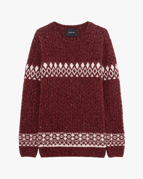 Maglione girocollo con motivo jacquard Gianni Lupo