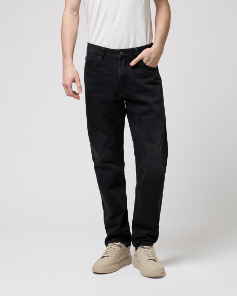 Jeans ALEX straight fit neri con strappi Gianni Lupo