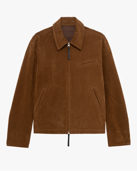 Giacca effetto suede con zip Gianni Lupo