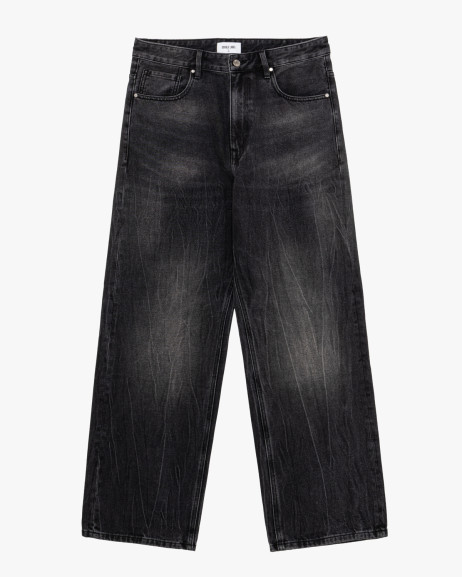 Jeans nero effetto vintage Gianni Lupo