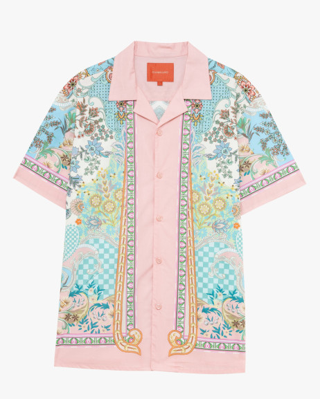 Camicia manica corta con stampa all-over Gianni Lupo
