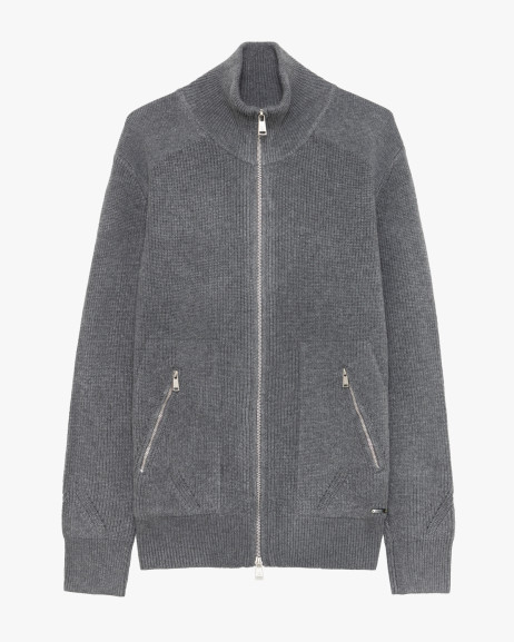 Cardigan in maglia con zip Gianni Lupo