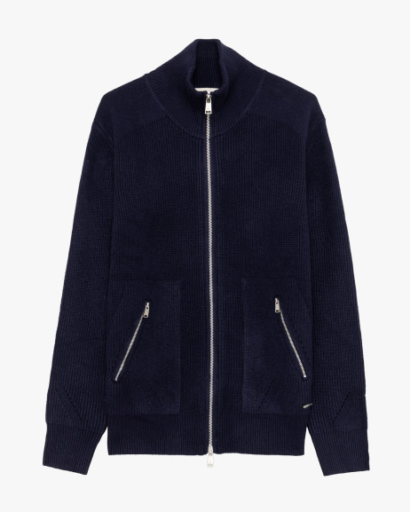 Cardigan in maglia con zip Gianni Lupo