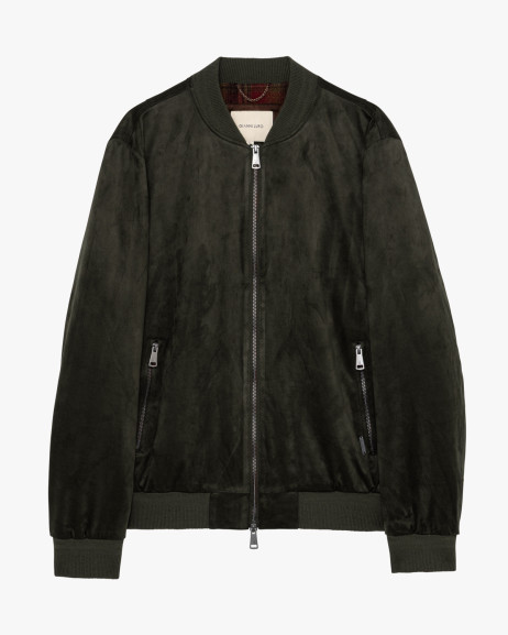 Giubbotto bomber effetto camoscio Gianni Lupo