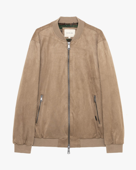 Giubbotto bomber effetto camoscio Gianni Lupo