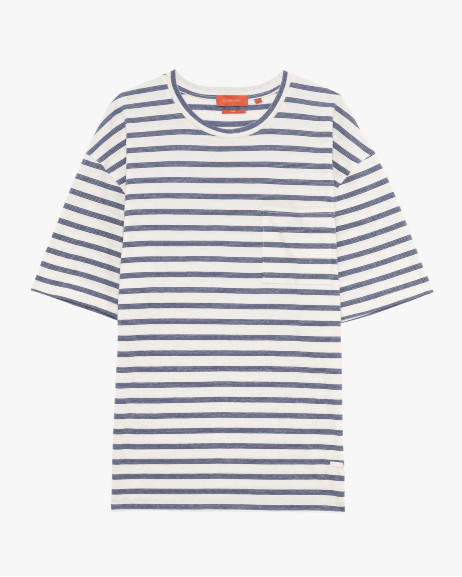 T-shirt a righe con taschino Gianni Lupo