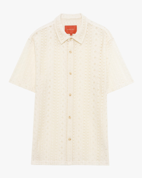Camicia manica corta in sangallo Gianni Lupo