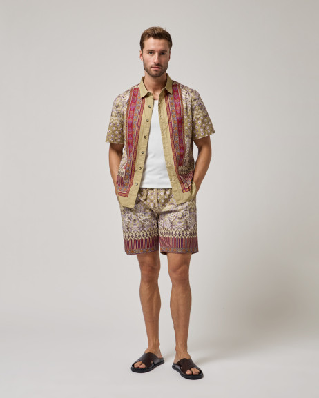 Camicia manica corta con stampa all-over Gianni Lupo
